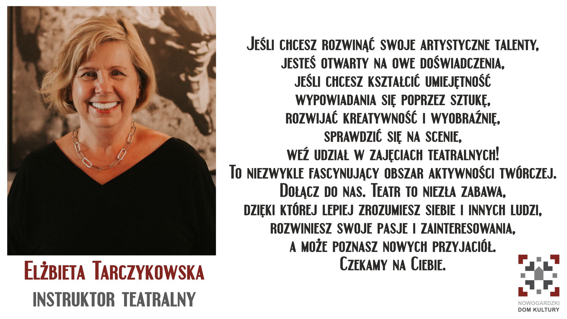 Z CYKLU NDKOWI INSTRUKTORZY... ELŻBIETA TARCZYKOWSKA